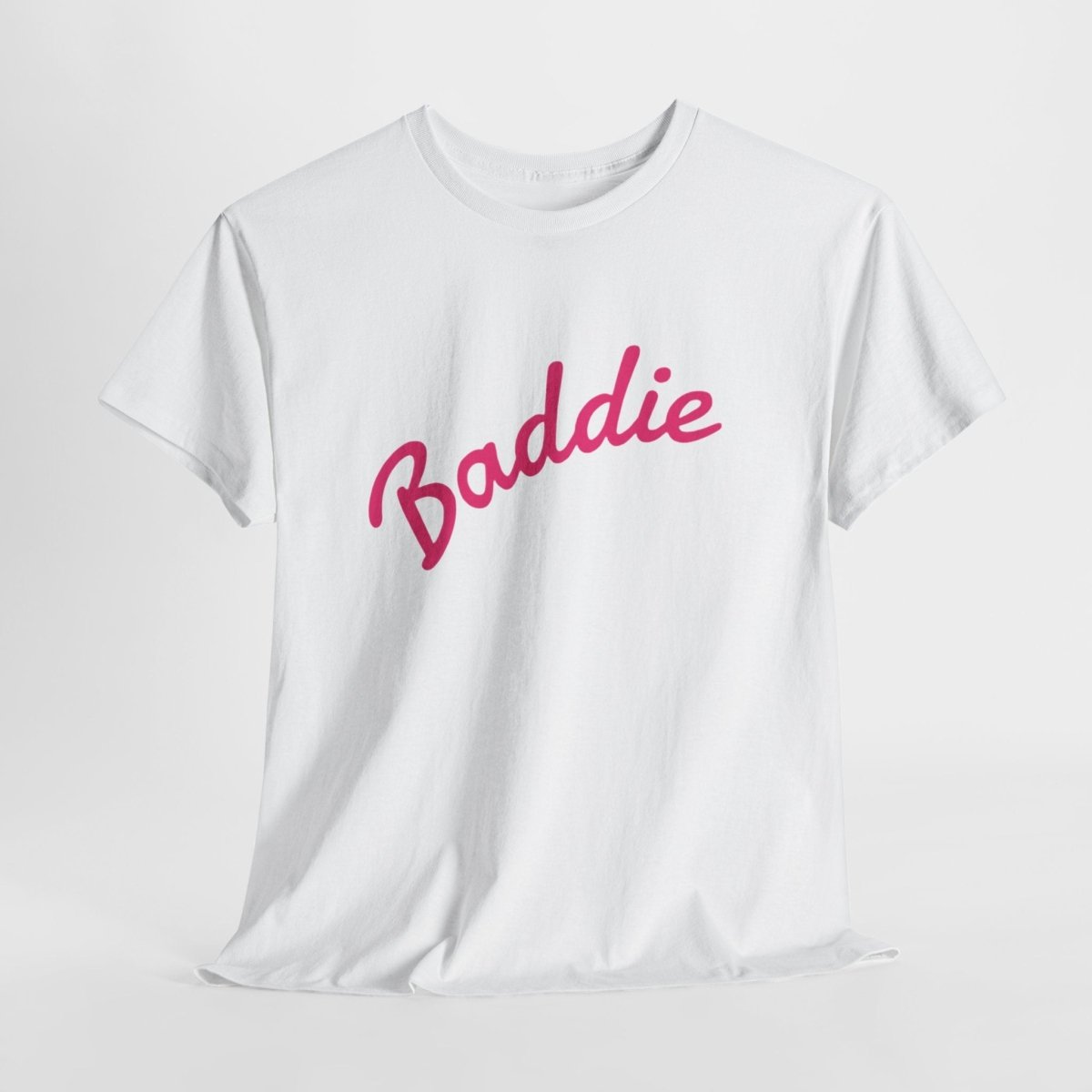 Baddie Script Tee — Pink Retro Graphic T‑Shirt - Sole & Drip