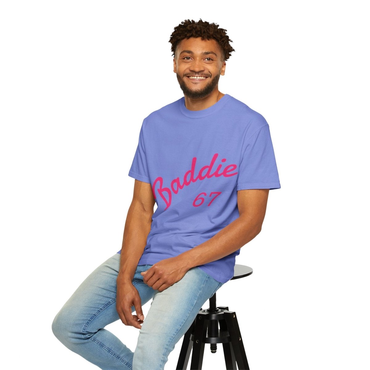Baddie 67 T-Shirt — Pink Script "Baddie" Front & "Slay" Back - Sole & Drip
