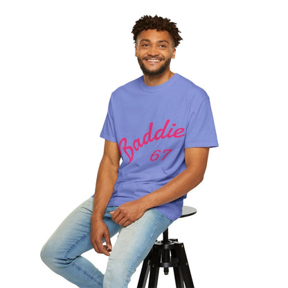 Baddie 67 T-Shirt — Pink Script "Baddie" Front & "Slay" Back - Sole & Drip