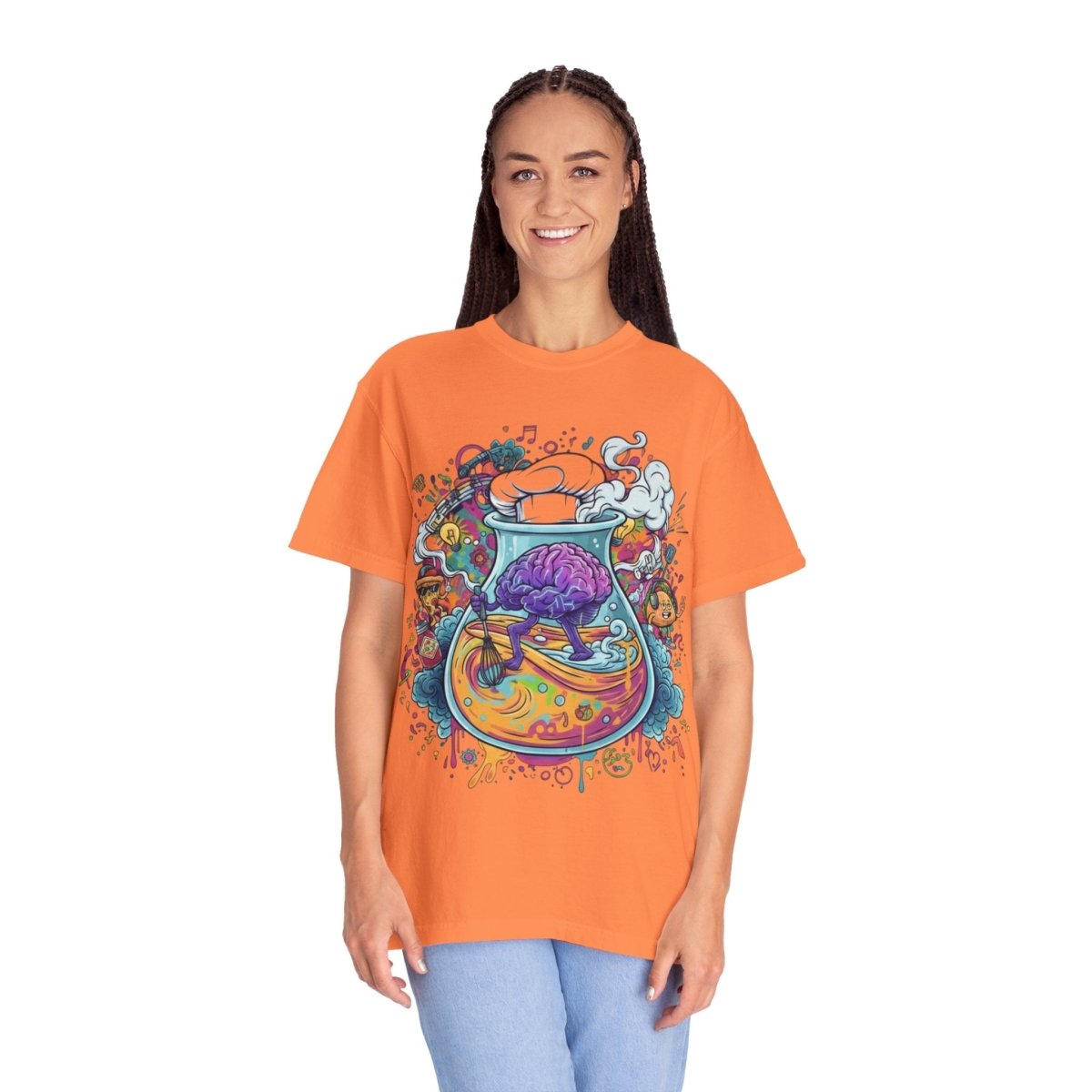 "Let Me Cook" T-Shirt — Colorful Chef Brain Illustration - Sole & Drip