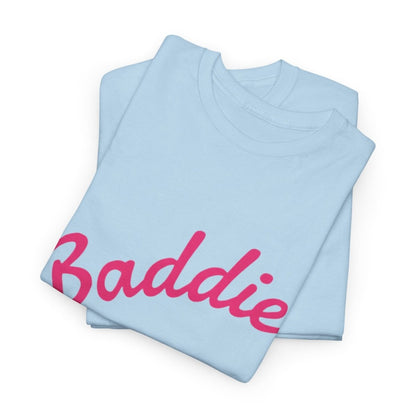 Baddie Script Tee — Pink Retro Graphic T‑Shirt - Sole & Drip