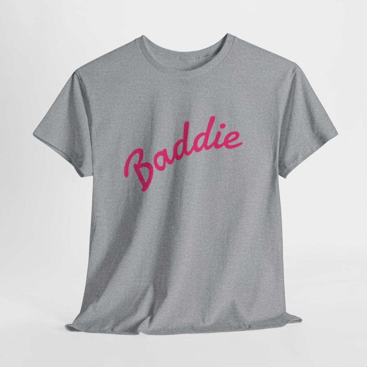 Baddie Script Tee — Pink Retro Graphic T‑Shirt - Sole & Drip