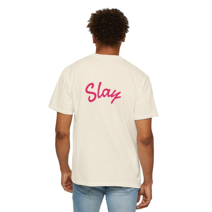 Baddie 67 T-Shirt — Pink Script "Baddie" Front & "Slay" Back - Sole & Drip