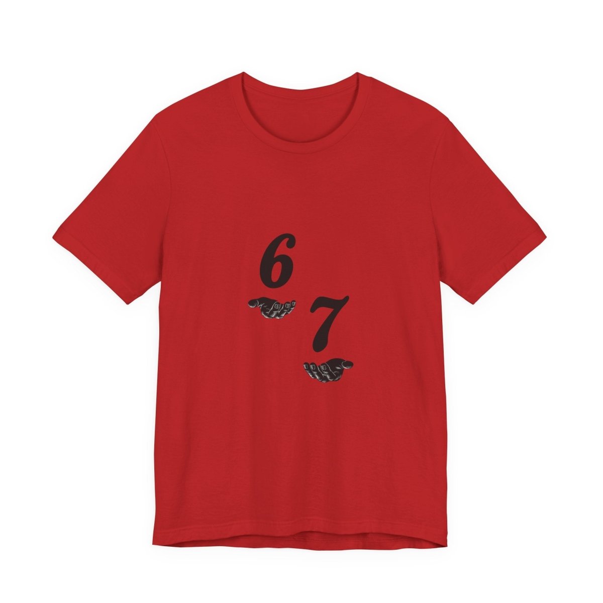 6 7 W hands Tee — Minimal 6 7 w/hands Graphic T-Shirt - Sole & Drip