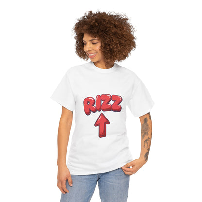 Adult Tee — Playful "RIZZ" Arrow Graphic Shirt