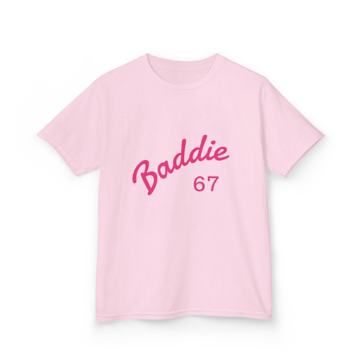 Kids Tee — Pink “Baddie 67” Front & “Slay” Back Graphic - Sole & Drip