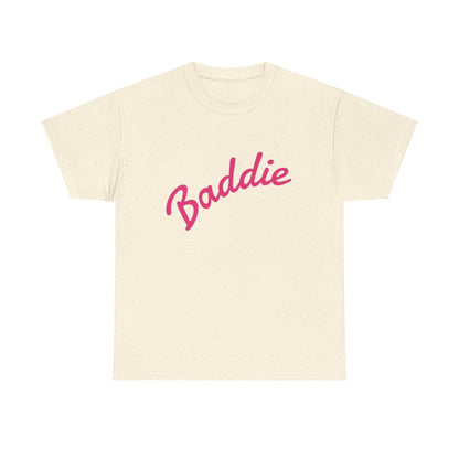 Baddie Script Tee — Pink Retro Graphic T‑Shirt - Sole & Drip