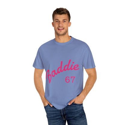 Baddie 67 T-Shirt — Pink Script "Baddie" Front & "Slay" Back - Sole & Drip