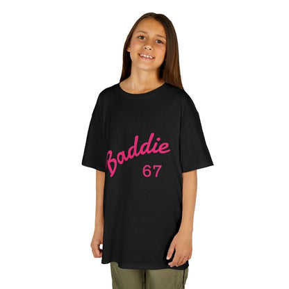 Kids Tee — Pink “Baddie 67” Front & “Slay” Back Graphic - Sole & Drip
