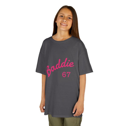 Kids Tee — Pink “Baddie 67” Front & “Slay” Back Graphic - Sole & Drip