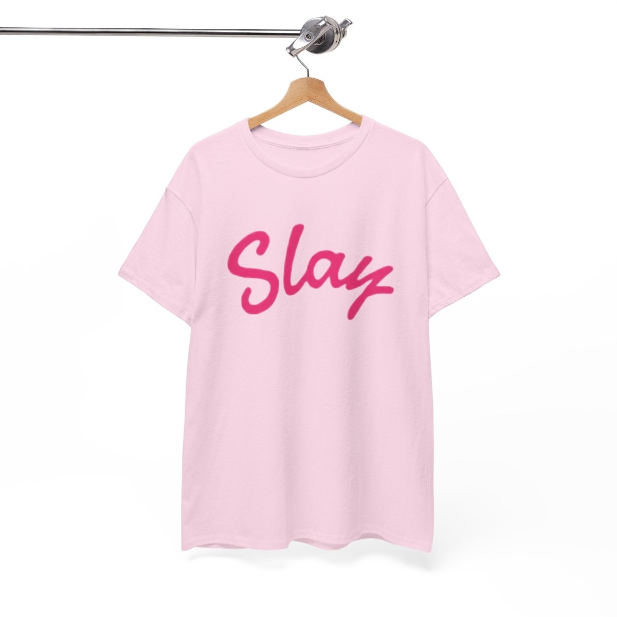 Slay Script T‑Shirt — Pink Script Graphic Tee for Trendy Women & Girls - Sole & Drip