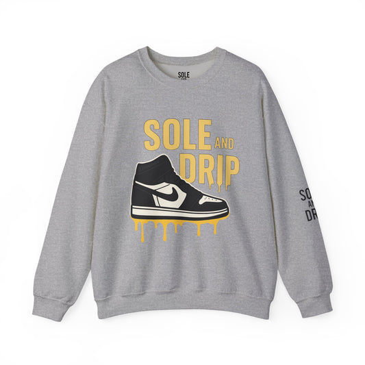 Sole and Drip Sweatshirt — Sneaker Graphic Shirt with 'SOLE AND DRIP' Design
