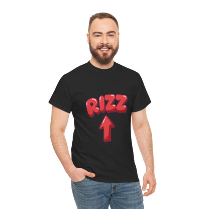 Adult Tee — Playful "RIZZ" Arrow Graphic Shirt