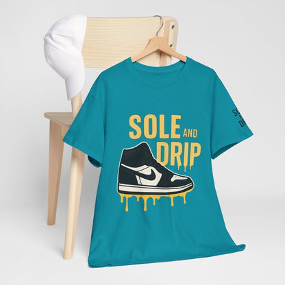 Sole and Drip Short Sleeve Tee — Sneaker Graphic Shirt with 'SOLE AND DRIP' Design - Sole & Drip