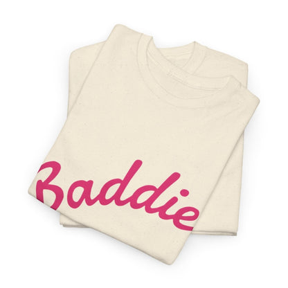 Baddie Script Tee — Pink Retro Graphic T‑Shirt - Sole & Drip