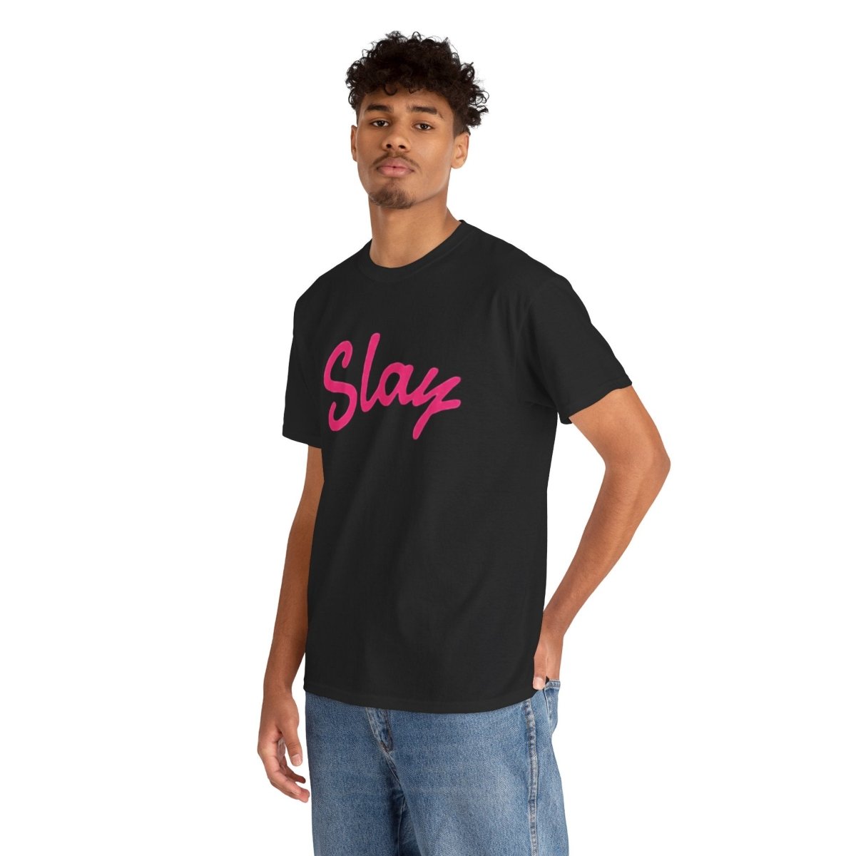 Slay Script T‑Shirt — Pink Script Graphic Tee for Trendy Women & Girls - Sole & Drip