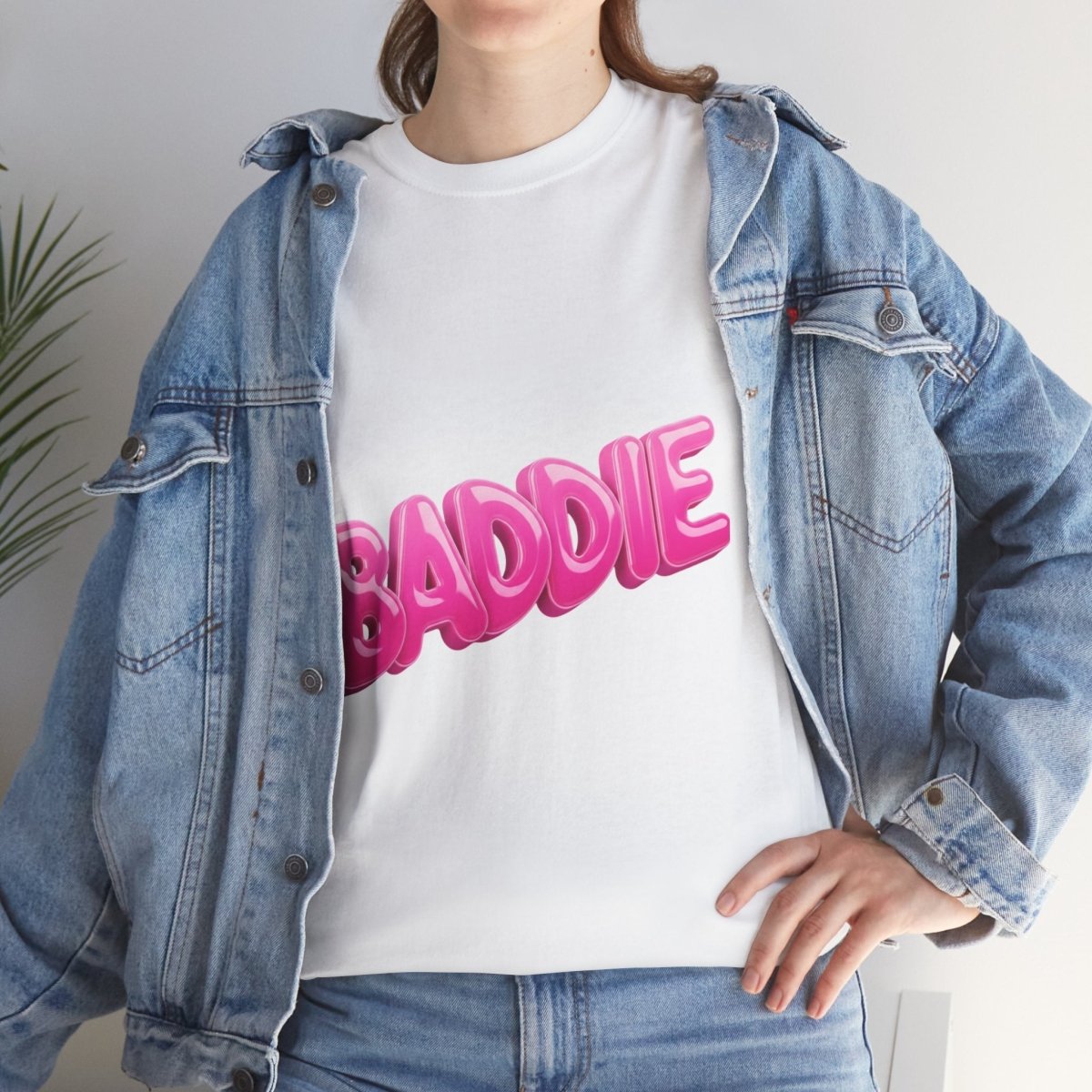 Baddie Pink Bubble Text Tee - Trendy Graphic T-Shirt - Sole & Drip