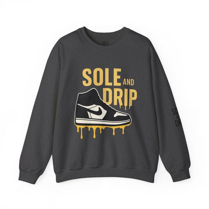 Sole and Drip Sweatshirt — Sneaker Graphic Shirt with 'SOLE AND DRIP' Design - Sole & Drip