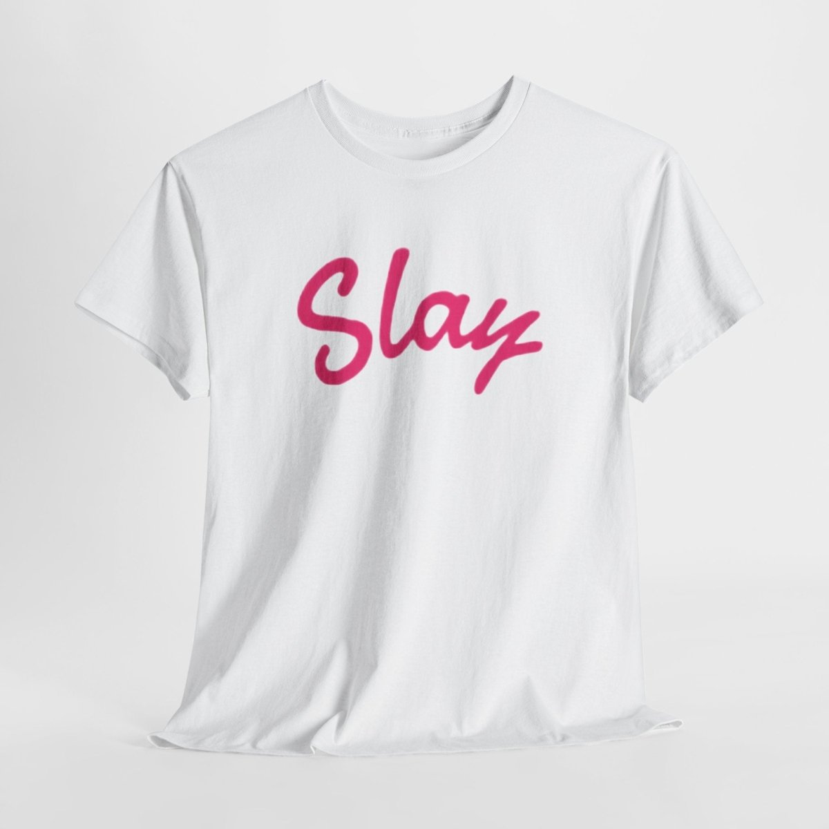 Slay Script T‑Shirt — Pink Script Graphic Tee for Trendy Women & Girls - Sole & Drip