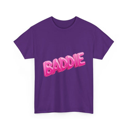 Baddie Pink Bubble Text Tee - Trendy Graphic T-Shirt - Sole & Drip