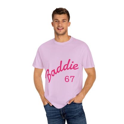 Baddie 67 T-Shirt — Pink Script "Baddie" Front & "Slay" Back - Sole & Drip