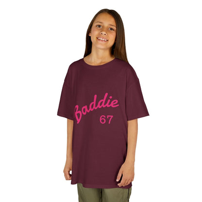 Kids Tee — Pink “Baddie 67” Front & “Slay” Back Graphic - Sole & Drip