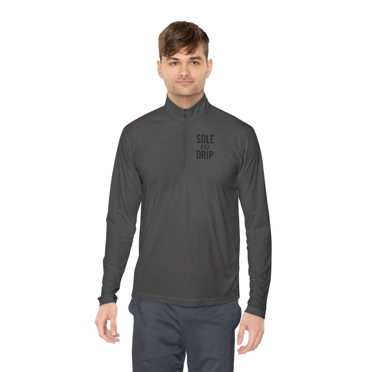 Sole and Drip Long Sleeve Quarter zip — 'SOLE AND DRIP' Design - Sole & Drip