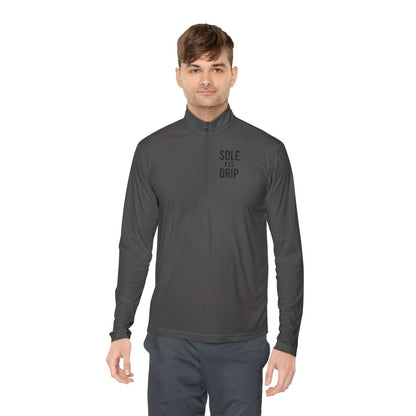Sole and Drip Long Sleeve Quarter zip — 'SOLE AND DRIP' Design - Sole & Drip
