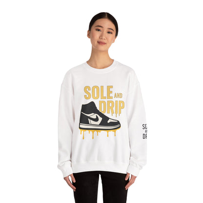 Sole and Drip Sweatshirt — Sneaker Graphic Shirt with 'SOLE AND DRIP' Design