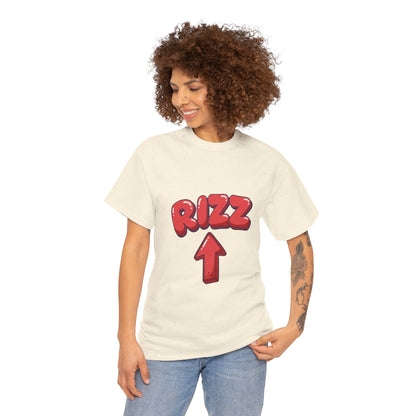 Adult Tee — Playful "RIZZ" Arrow Graphic Shirt