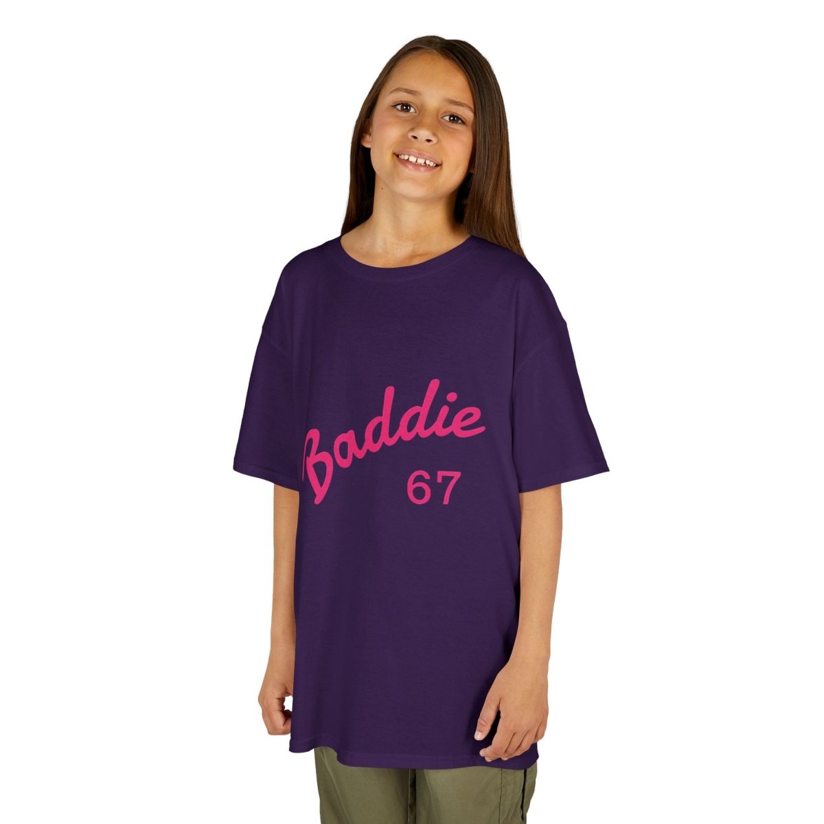 Kids Tee — Pink “Baddie 67” Front & “Slay” Back Graphic - Sole & Drip