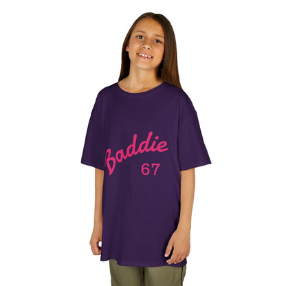 Kids Tee — Pink “Baddie 67” Front & “Slay” Back Graphic - Sole & Drip