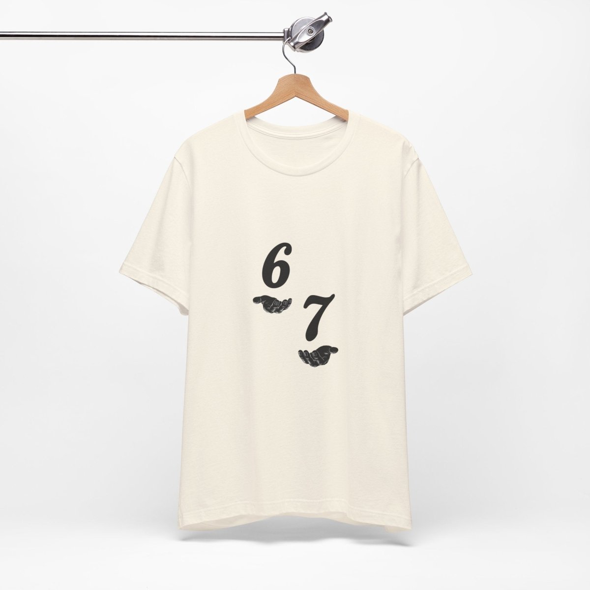 6 7 W hands Tee — Minimal 6 7 w/hands Graphic T-Shirt - Sole & Drip