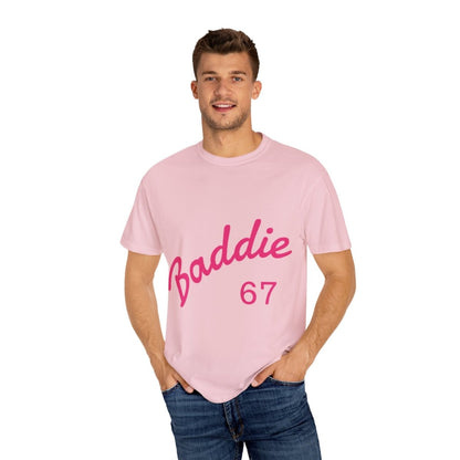 Baddie 67 T-Shirt — Pink Script "Baddie" Front & "Slay" Back - Sole & Drip
