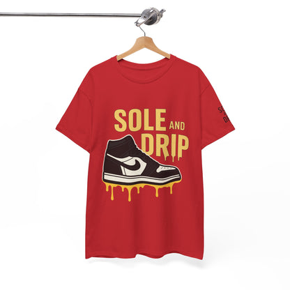 Sole and Drip Short Sleeve Tee — Sneaker Graphic Shirt with 'SOLE AND DRIP' Design