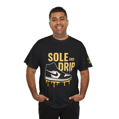 Sole and Drip Short Sleeve Tee — Sneaker Graphic Shirt with 'SOLE AND DRIP' Design - Sole & Drip
