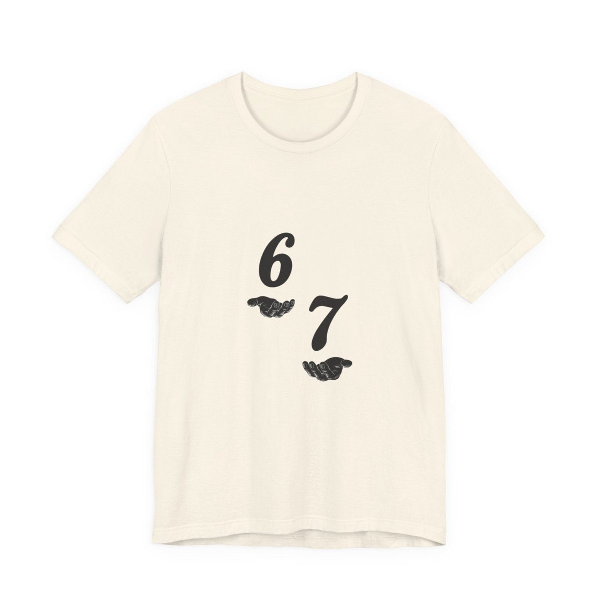 6 7 W hands Tee — Minimal 6 7 w/hands Graphic T-Shirt - Sole & Drip