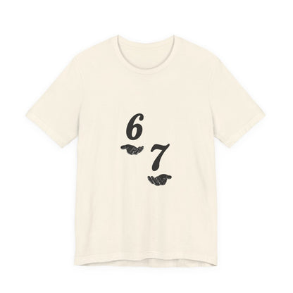 6 7 W hands Tee — Minimal 6 7 w/hands Graphic T-Shirt - Sole & Drip