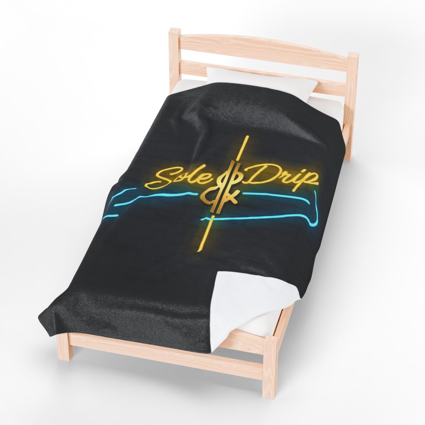 Sole & Drip Neon Velveteen Plush Blanket