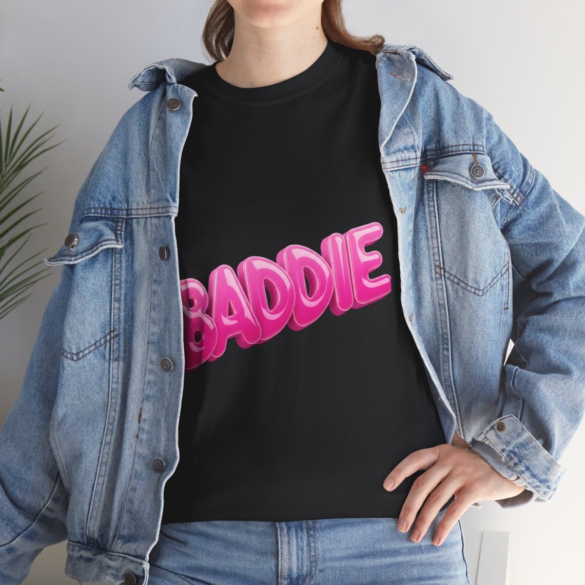 Baddie Pink Bubble Text Tee - Trendy Graphic T-Shirt - Sole & Drip