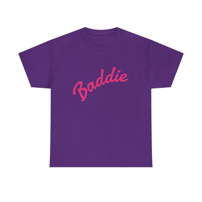 Baddie Script Tee — Pink Retro Graphic T‑Shirt - Sole & Drip