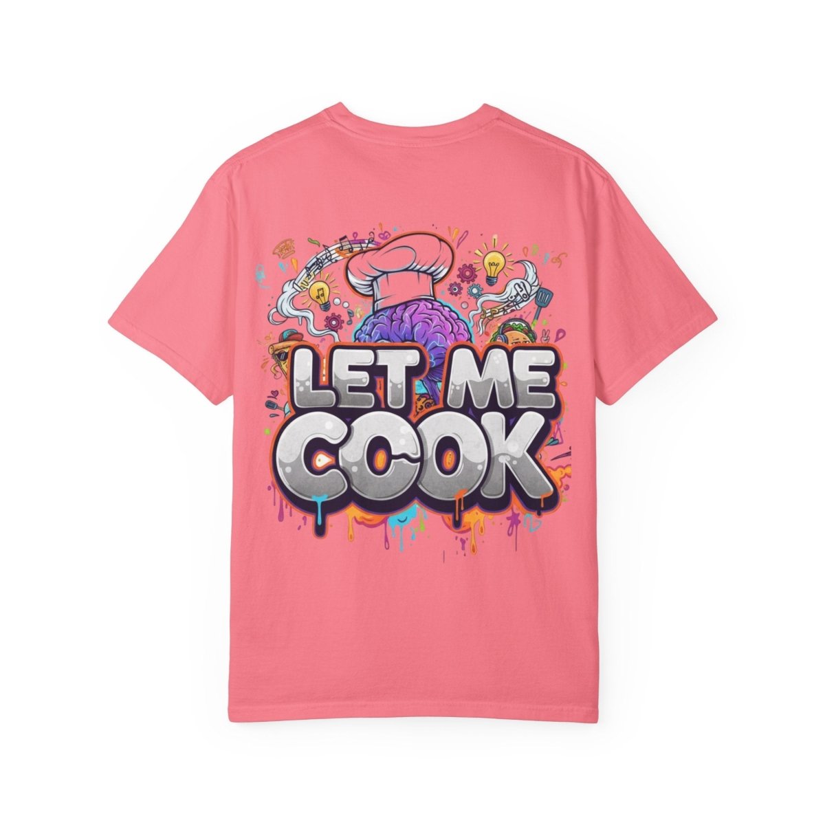 "Let Me Cook" T-Shirt — Colorful Chef Brain Illustration - Sole & Drip