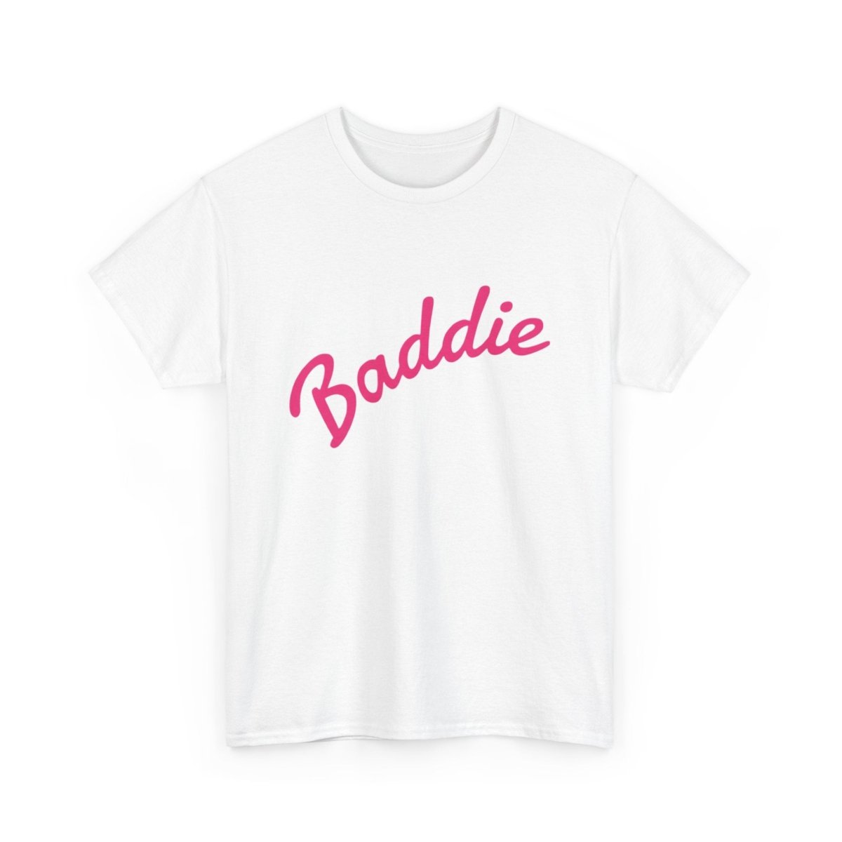 Baddie Script Tee — Pink Retro Graphic T‑Shirt - Sole & Drip