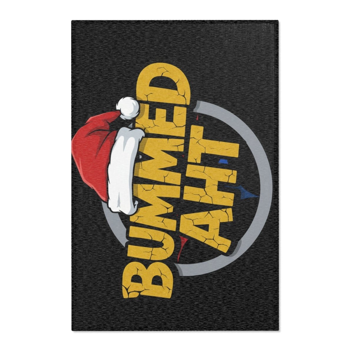 Bummed Aht Christmas Area Rug – Funny Santa Hat Holiday Doormat - Sole & Drip
