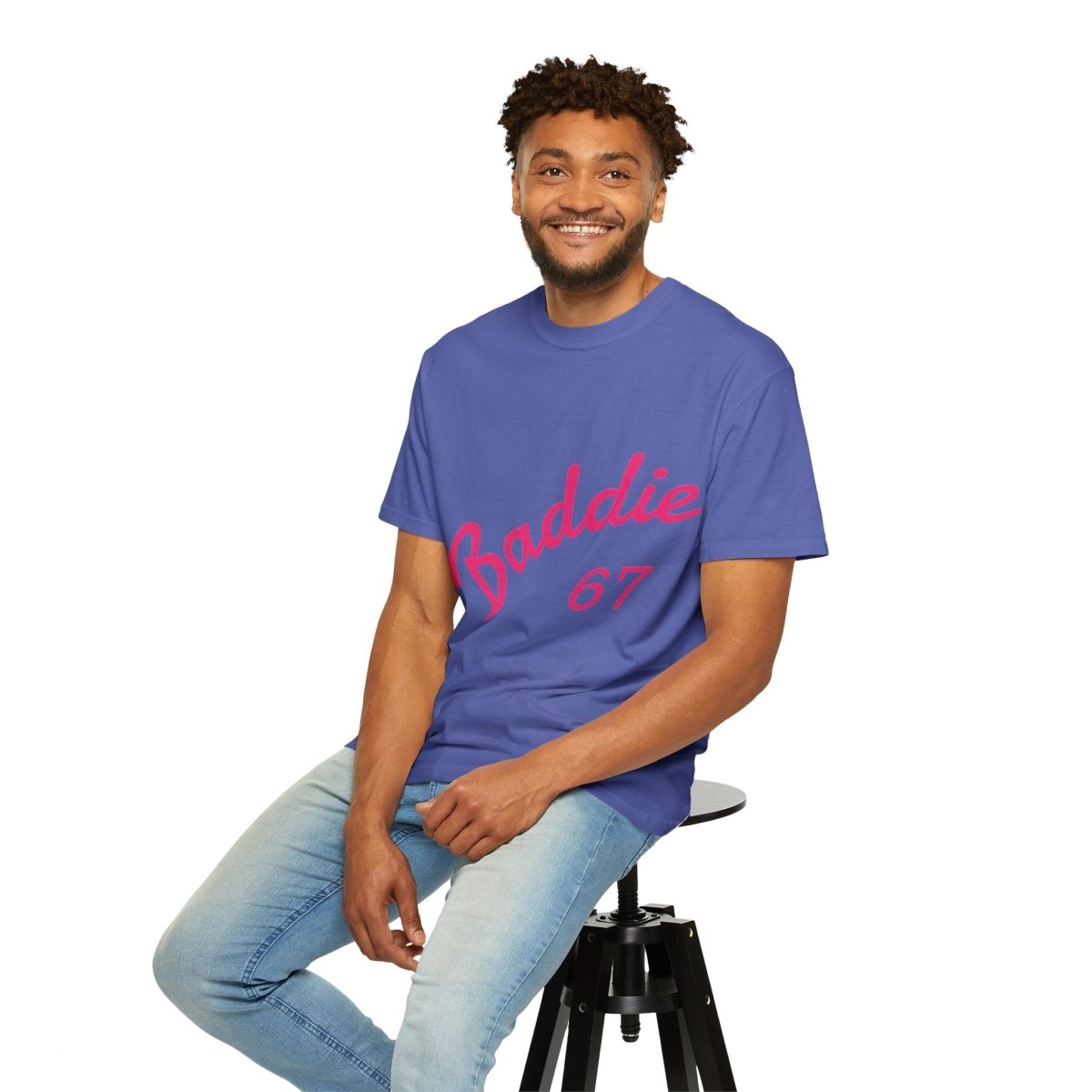 Baddie 67 T-Shirt — Pink Script "Baddie" Front & "Slay" Back - Sole & Drip