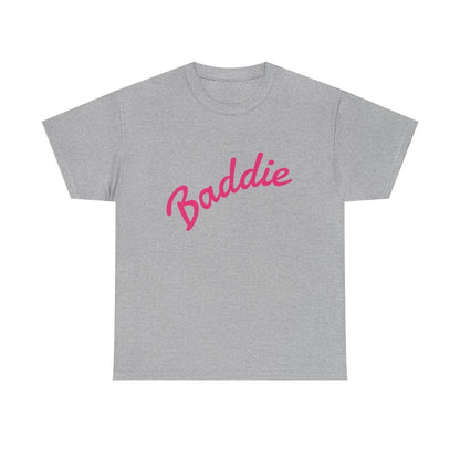 Baddie Script Tee — Pink Retro Graphic T‑Shirt - Sole & Drip