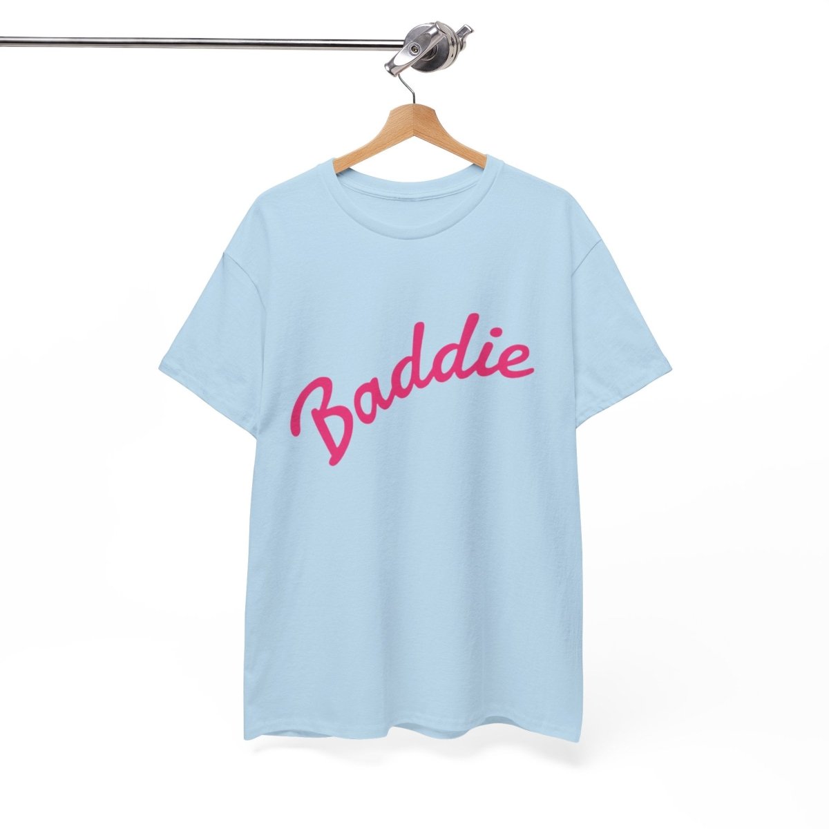 Baddie Script Tee — Pink Retro Graphic T‑Shirt - Sole & Drip