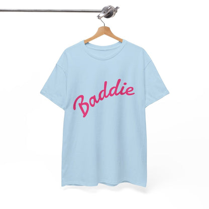 Baddie Script Tee — Pink Retro Graphic T‑Shirt - Sole & Drip