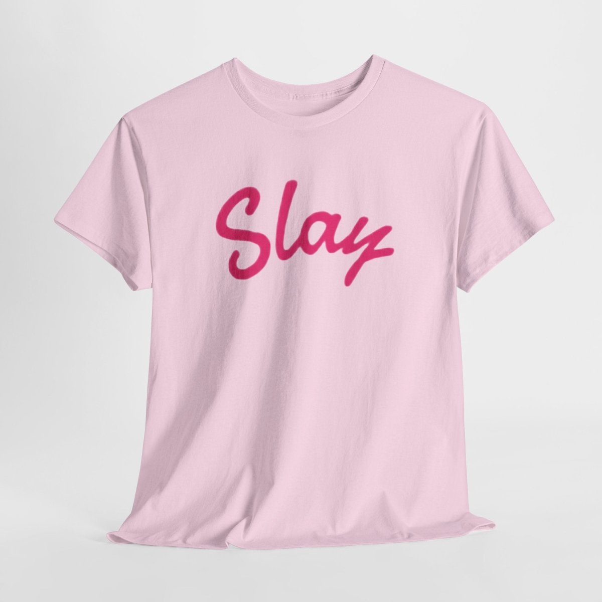 Slay Script T‑Shirt — Pink Script Graphic Tee for Trendy Women & Girls - Sole & Drip
