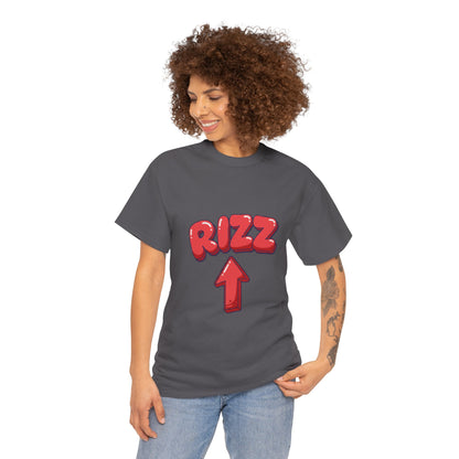 Adult Tee — Playful "RIZZ" Arrow Graphic Shirt